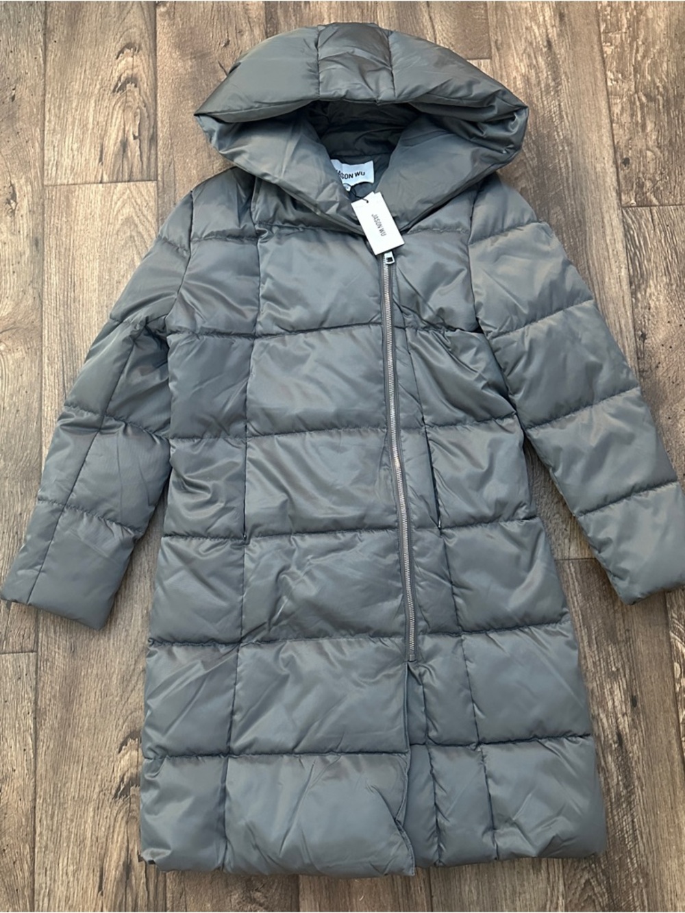 Jason Wu Puffer Hooded Side Zipping Coat Women’s Size XS Grey New
